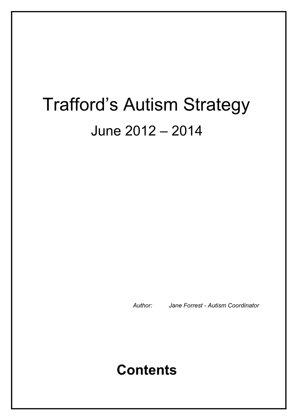 Trafford Autism Partnership Board