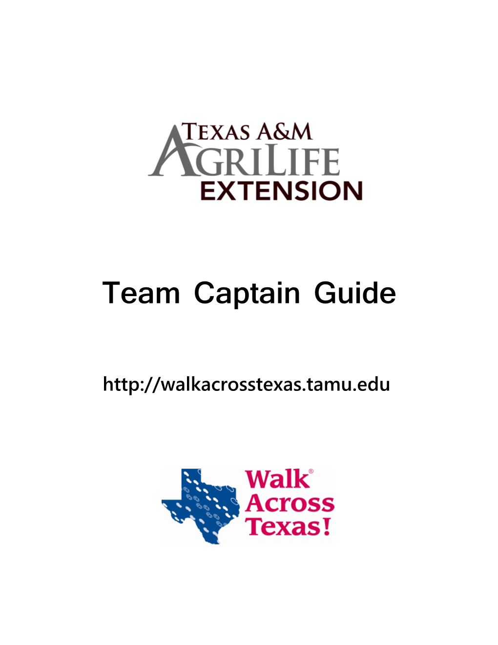 Walk Across Texas! Team Captain Guide