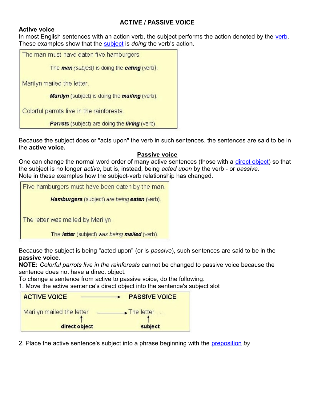 Active / Passive Voice