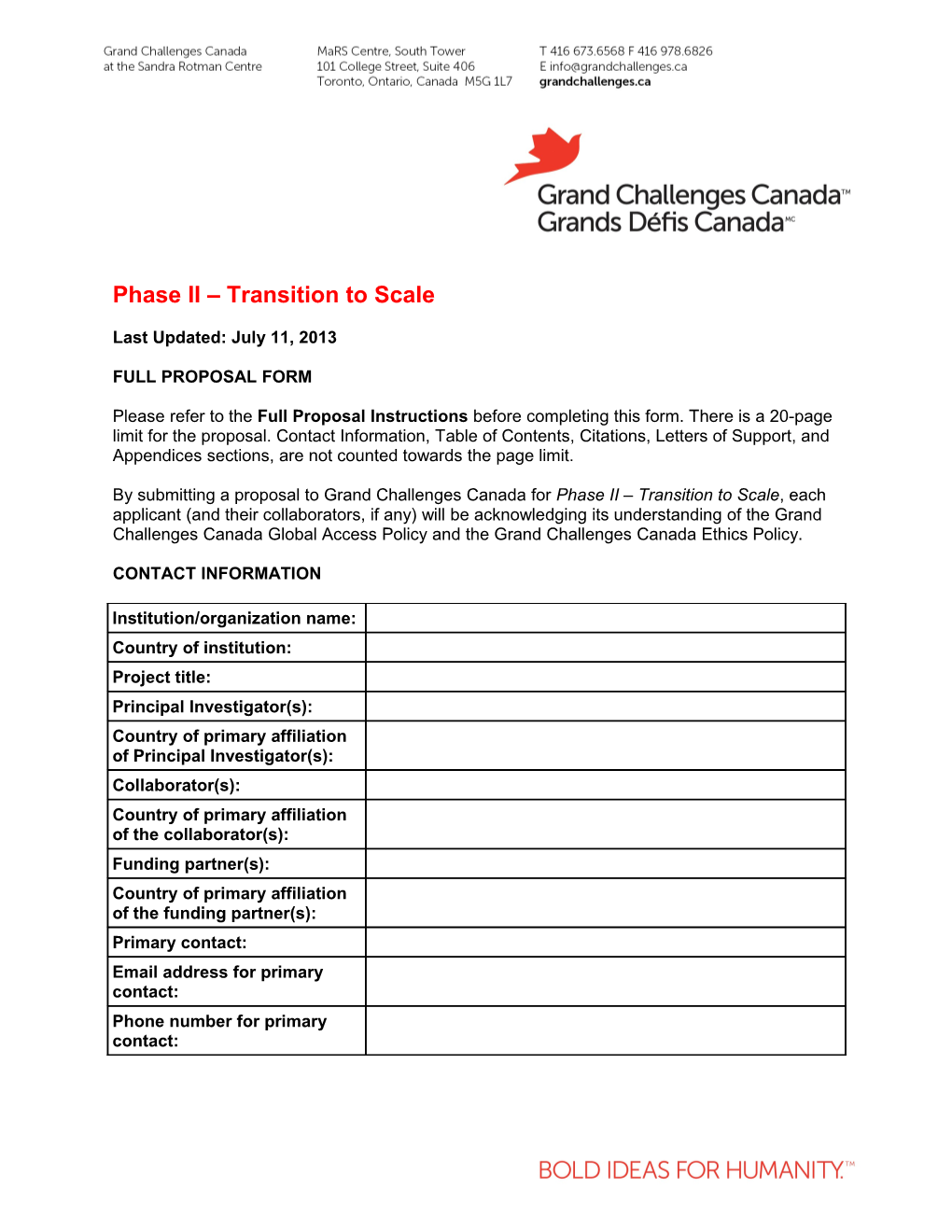 Phase II Transition to Scale