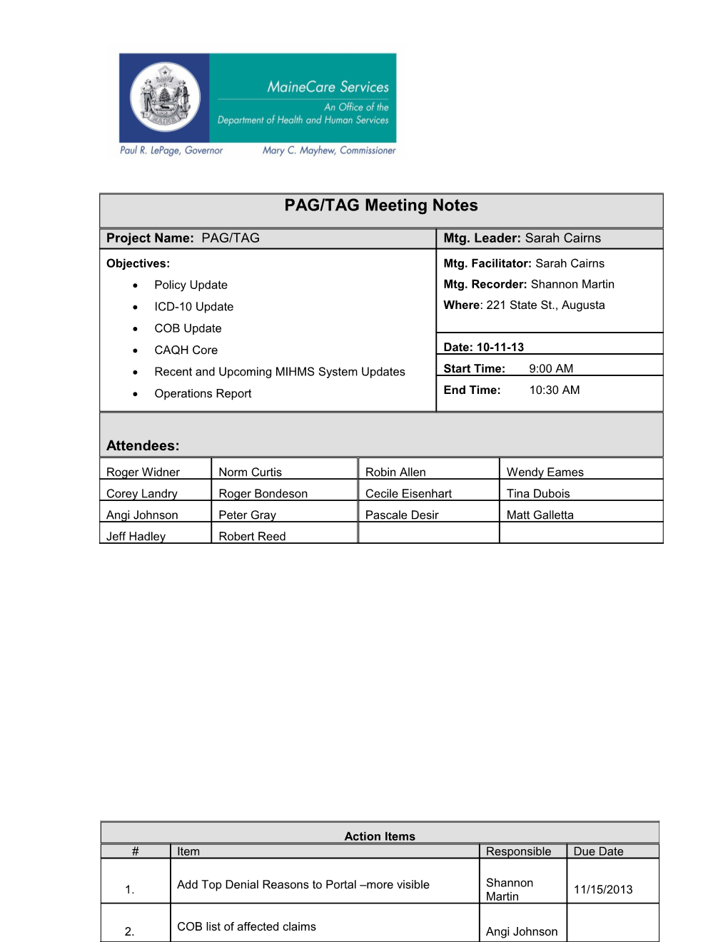 Recent and Upcoming MIHMS System Updates