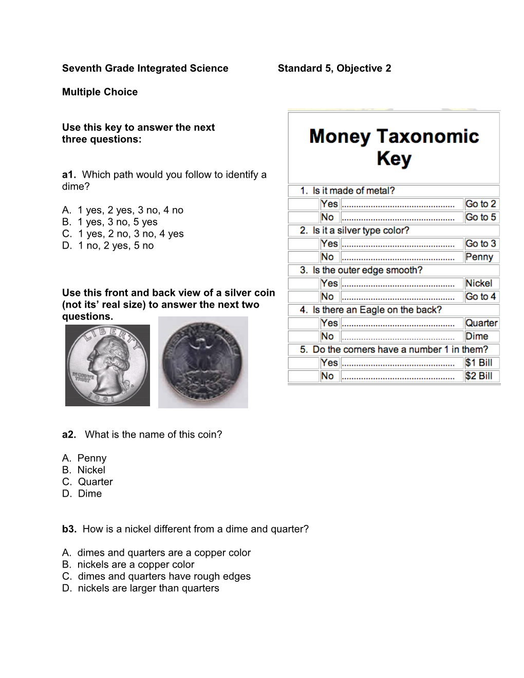 Standard IV: Students Will Understand the Structure and Use of Classification Systems