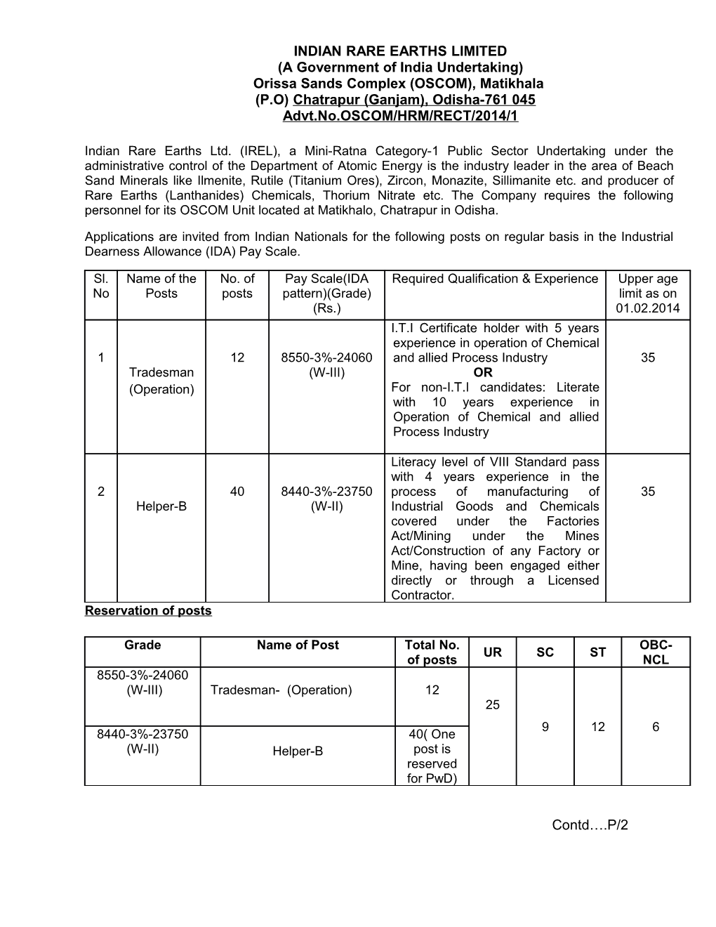 Indian Rare Earths Limited