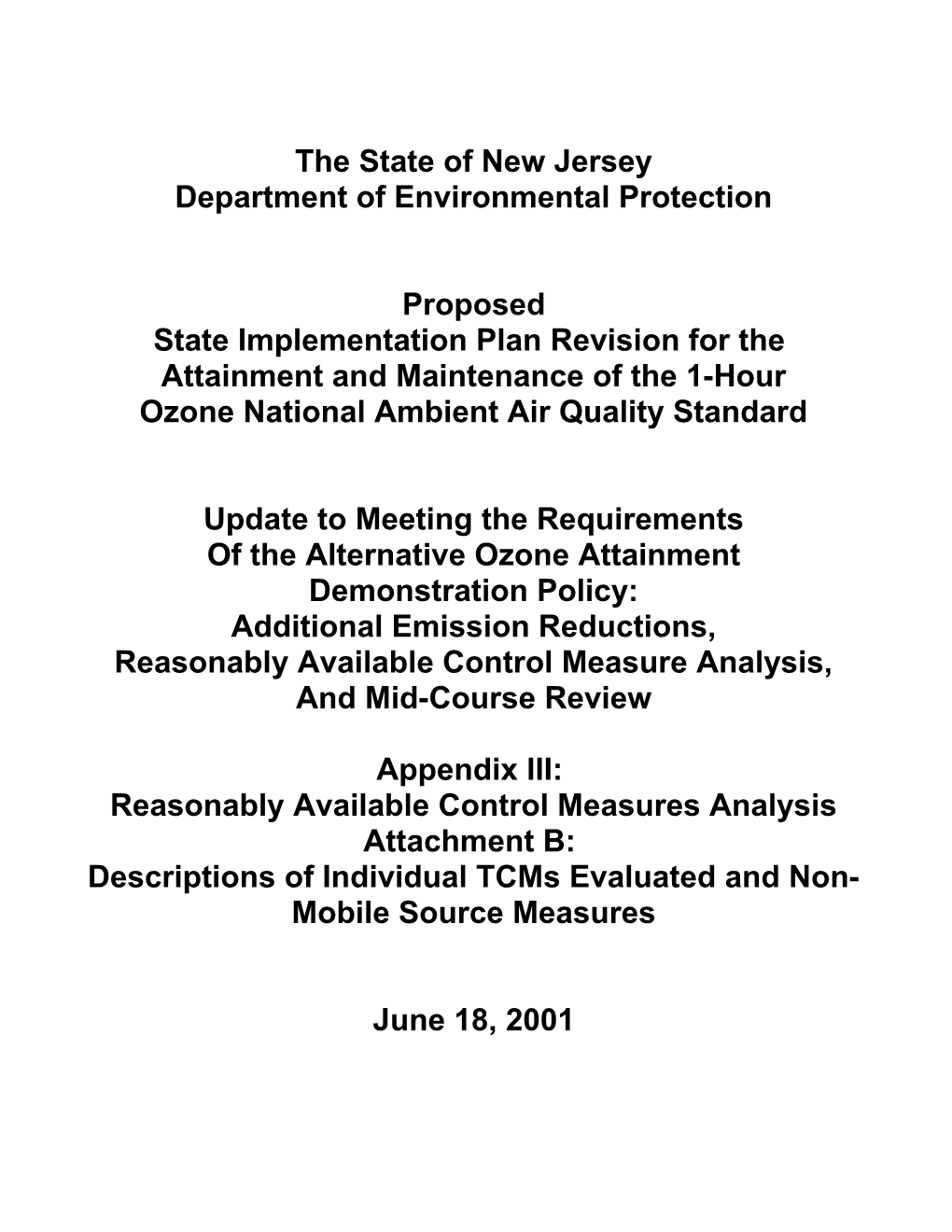 NJ Portions of NY-NJ-LI and PHIL-WIL-Trenton Non-Attainment Areas