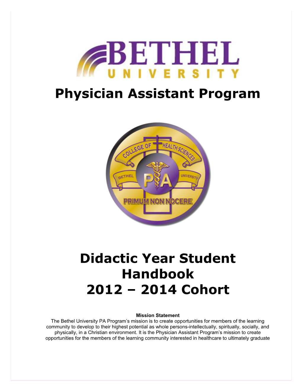 Didactic Year Student Handbook