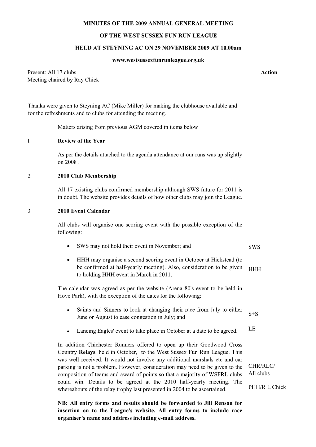 Minutes of the 2002 Annual General Meeting