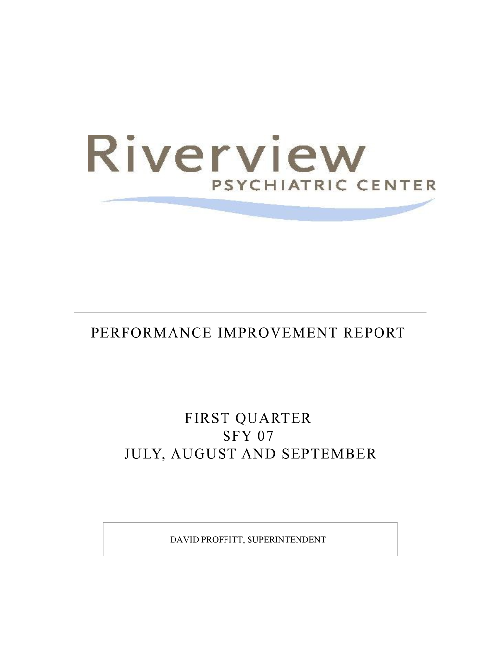 Section I: Departmental Quality Assessment & Performance Improvement