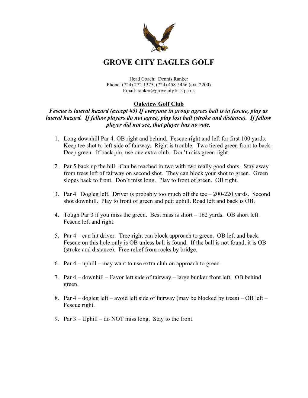 2006 Grove City Golf