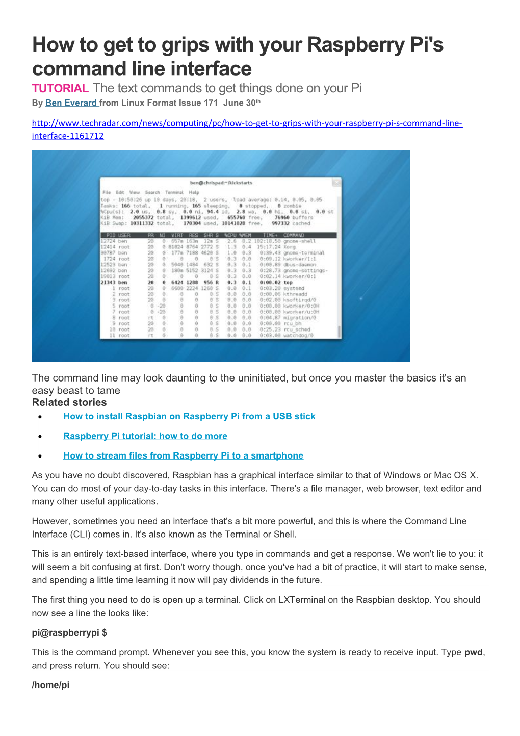 How to Get to Grips with Your Raspberry Pi's Command Line Interface