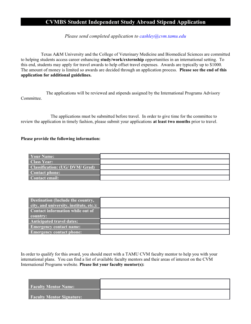 Cvmbsstudent Independent Study Abroad Stipendapplication