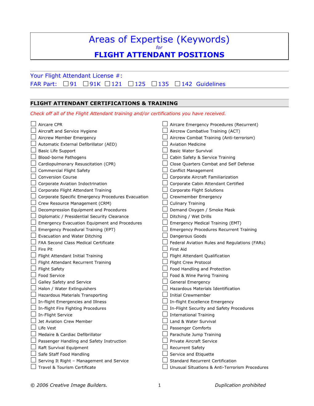 Flight Attendant Certifications & Training