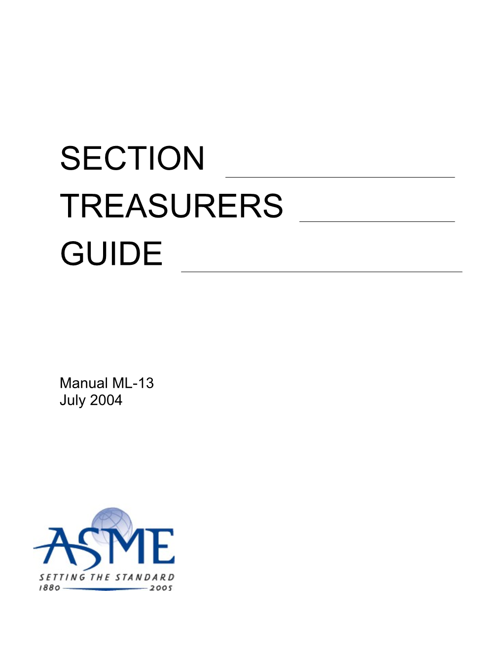 Section Treasurer's Guide