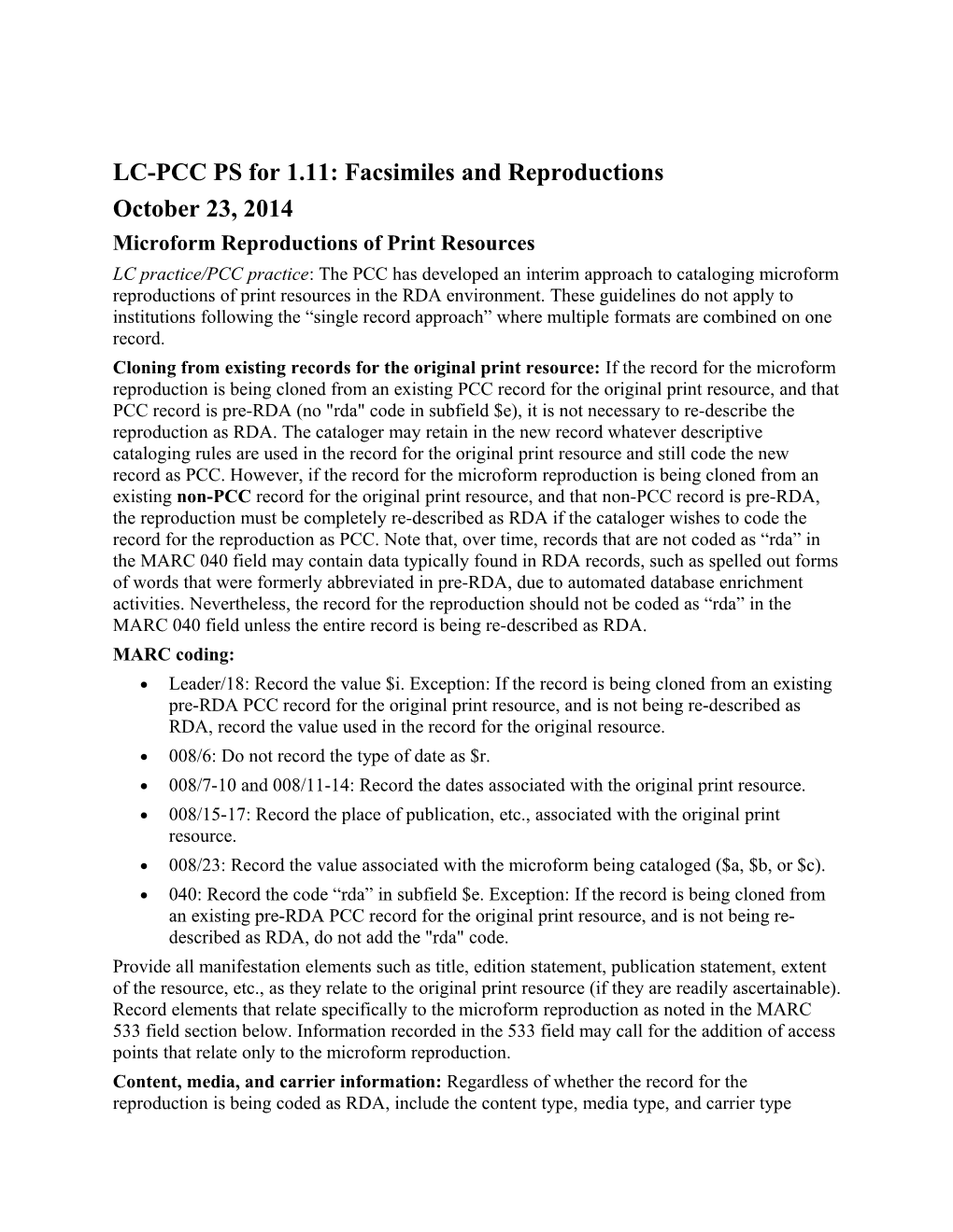 LC-PCC PS for 1.11: Facsimiles and Reproductions