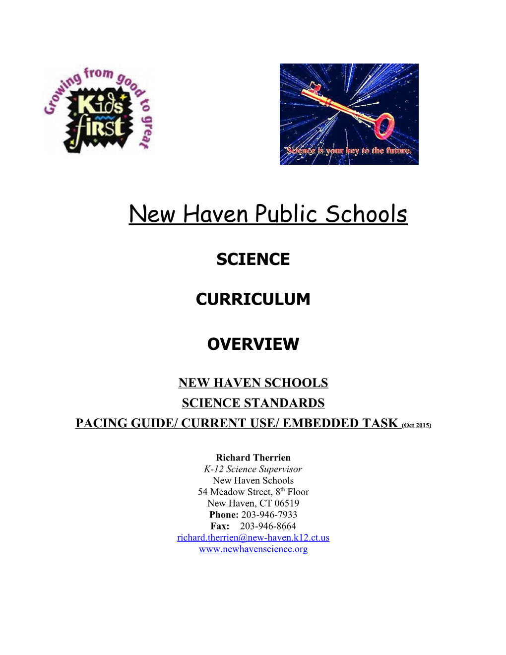 New Haven Public Schools Draft Science Standards