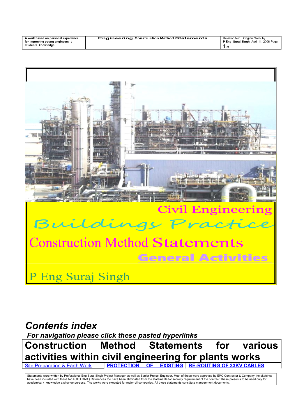 Industrial Conctruction Procedures Guidelines