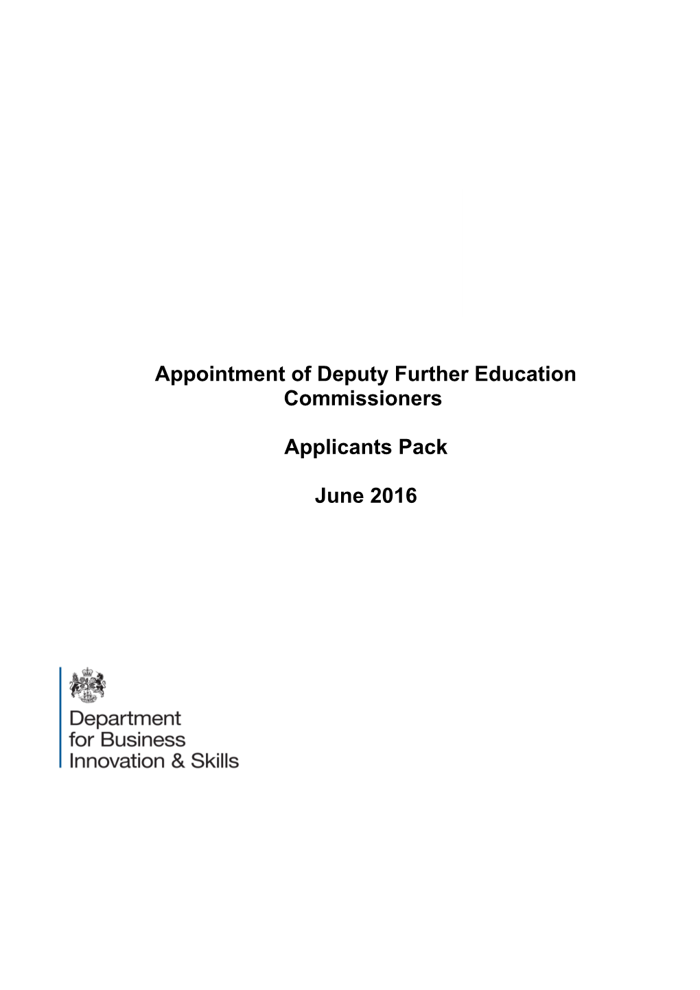 Appointment of Deputy Further Education Commissioners