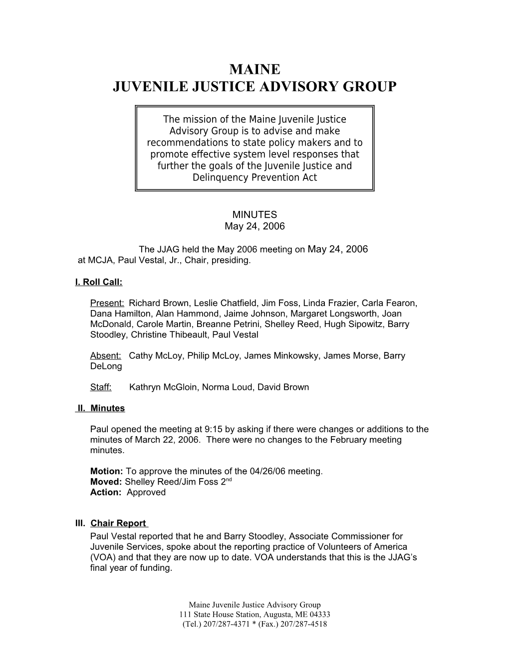 Juvenile Justice Advisory Group