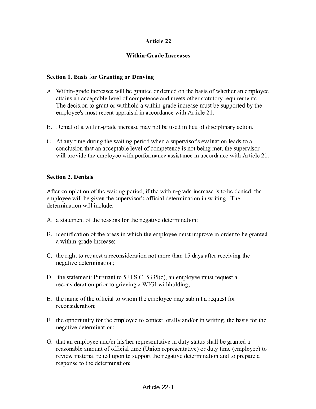 Section 1. Basis for Granting Or Denying