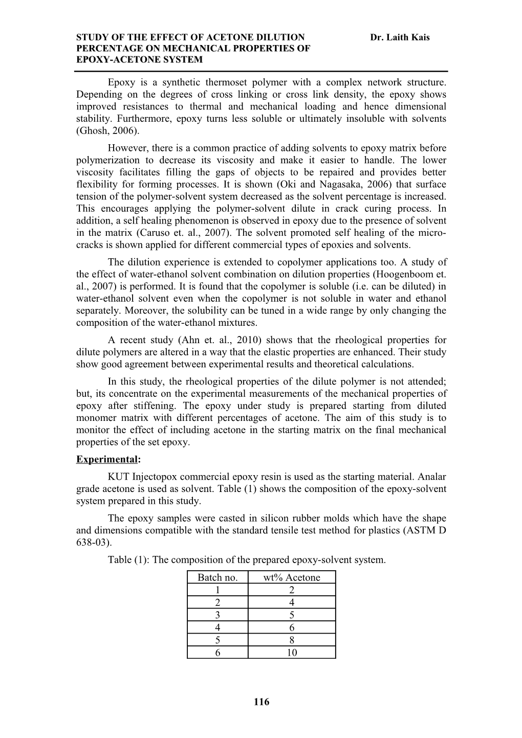 Dr. Laith K. the Iraqi Journal for Mechanical and Material Engineering, Vol.11,No.2, 2011