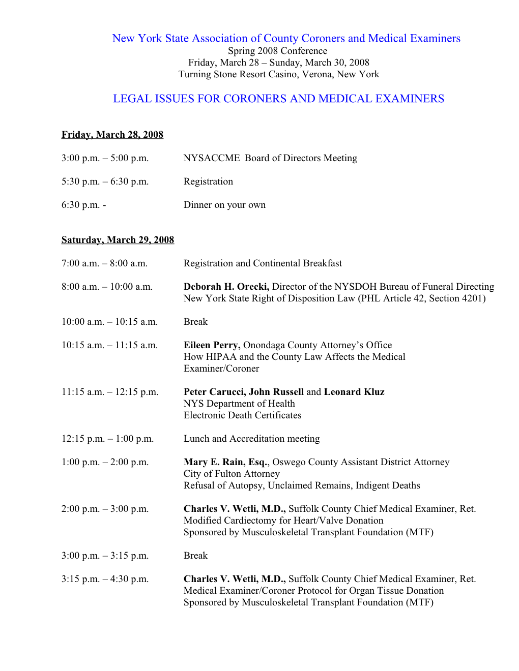New Yorkstate Association of Countycoroners and Medical Examiners