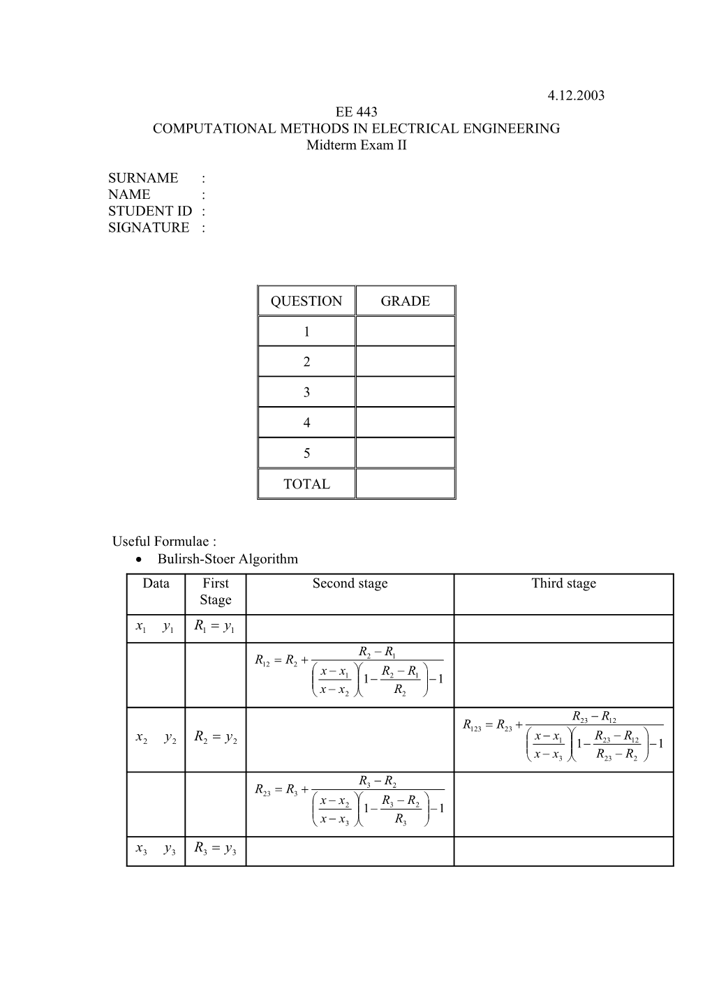 Computational Methods in Electrical Engineering