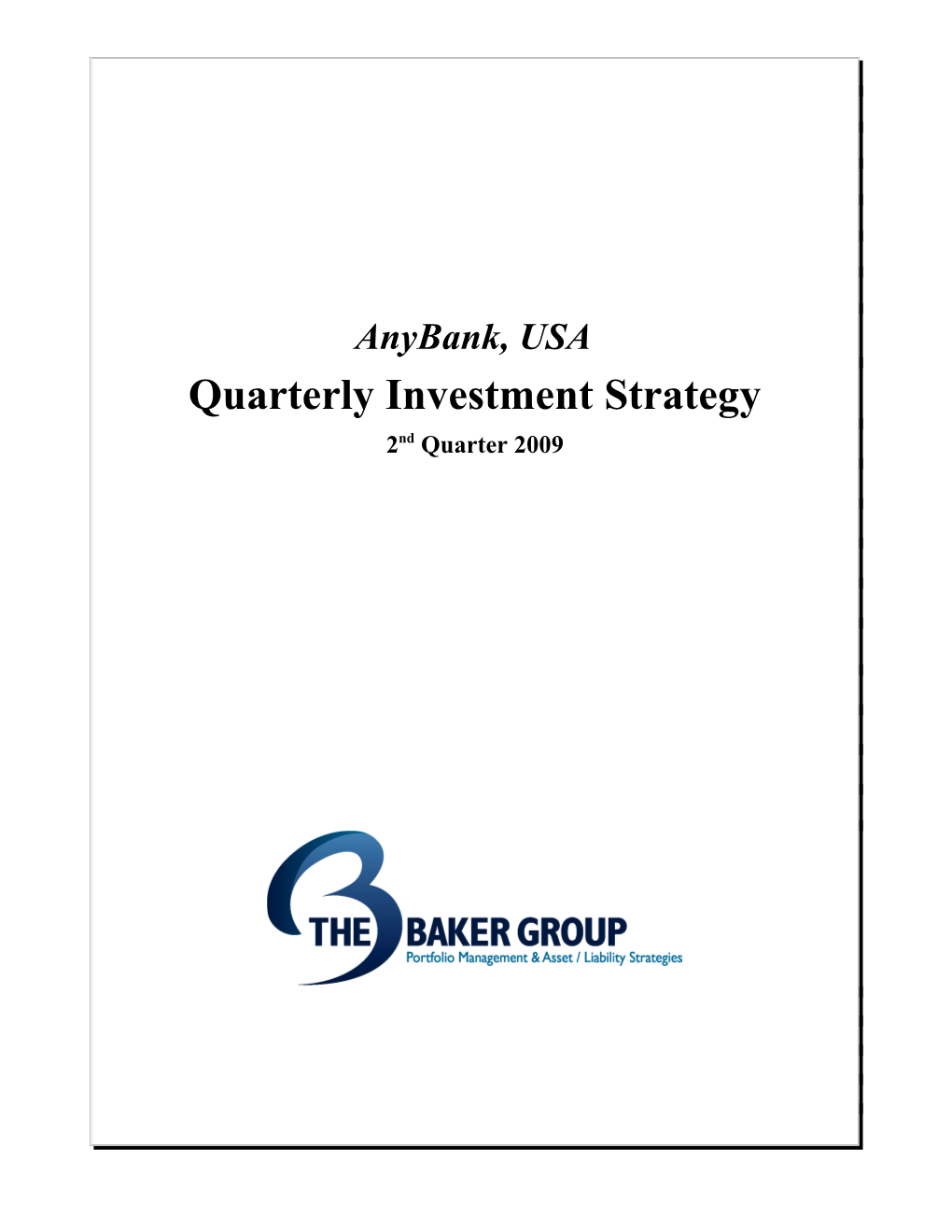 Quarterly Investment Strategy