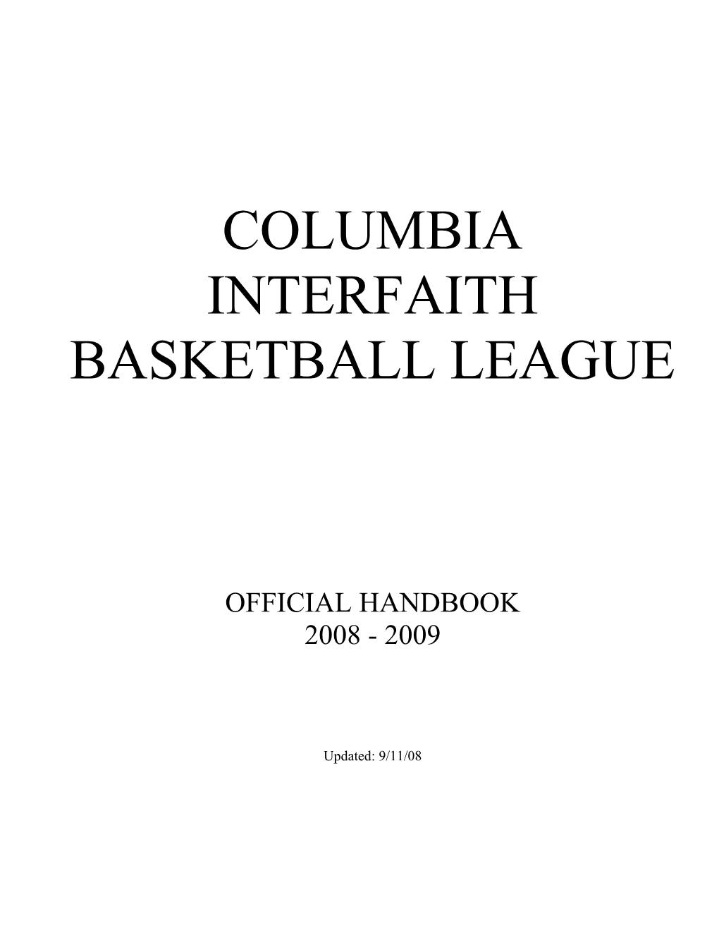 Columbia Interfaith Basketball League