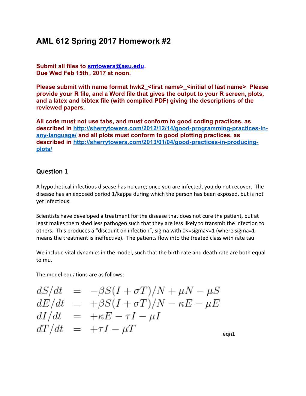 AML 612 Spring 2017 Homework #2