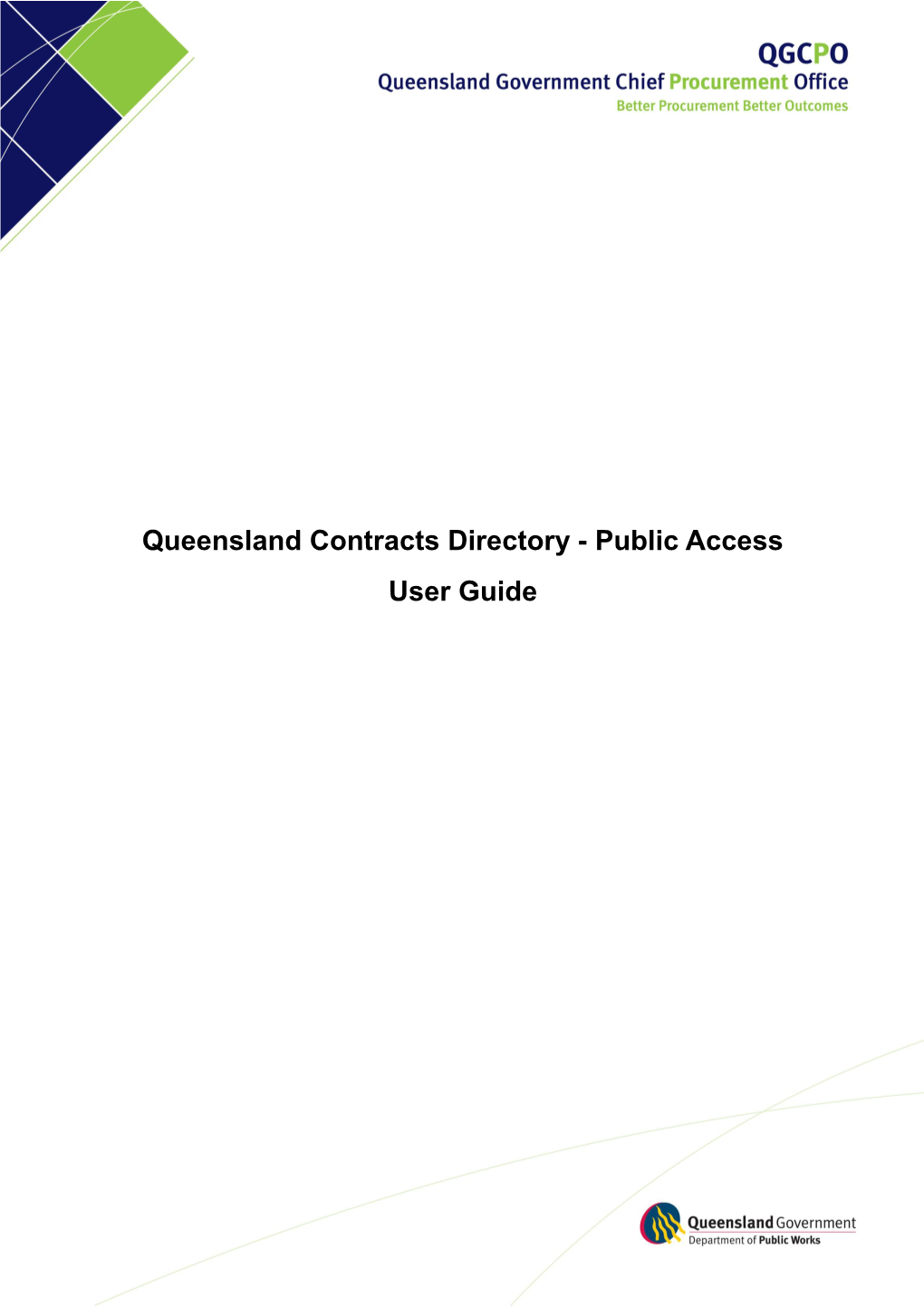 Queensland Contracts Directory - Public Access