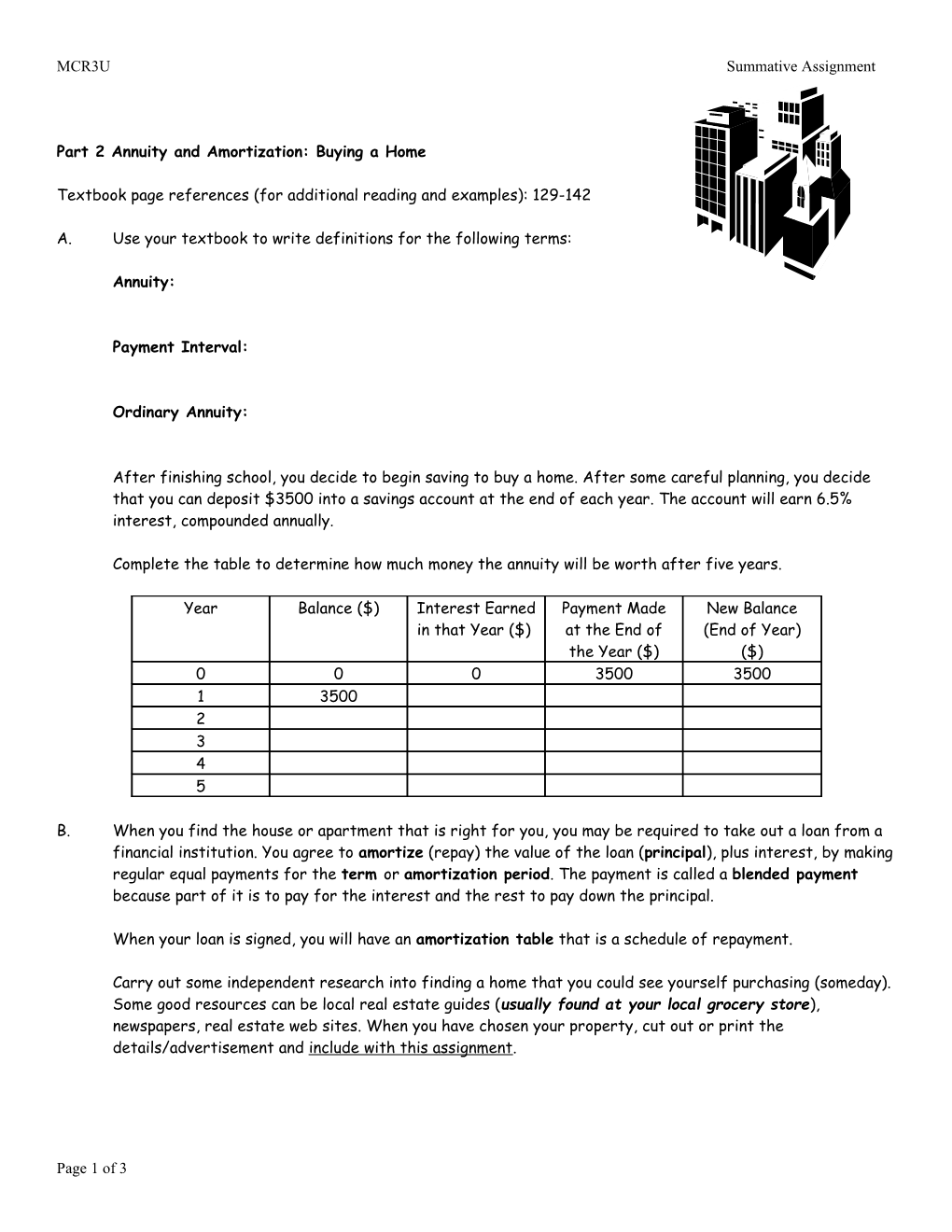 MCF 3M Summative Assignment