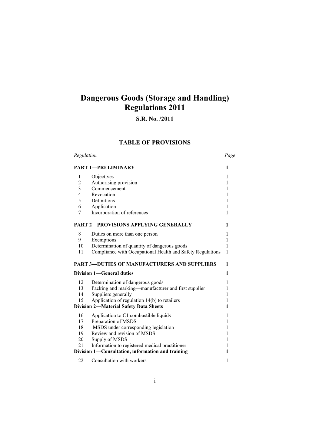 Dangerous Goods (Storage and Handling) Regulations 2000