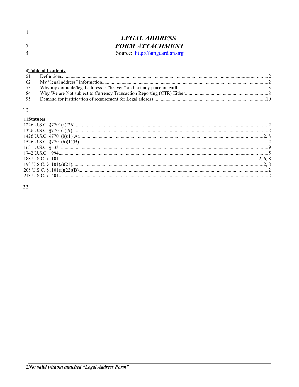 Legal Address Form Attachmentpage 1 of 10