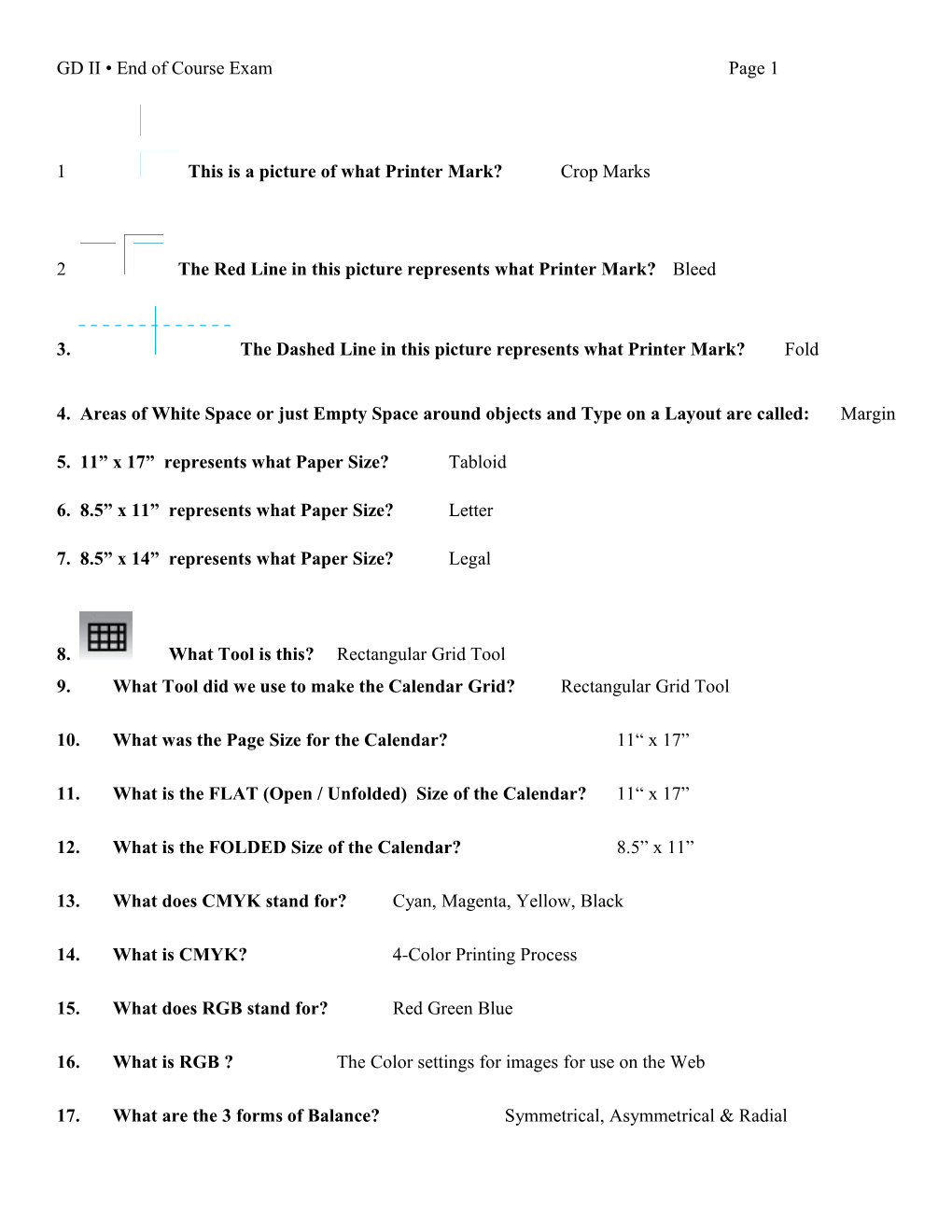 GD II End of Course Exampage 1