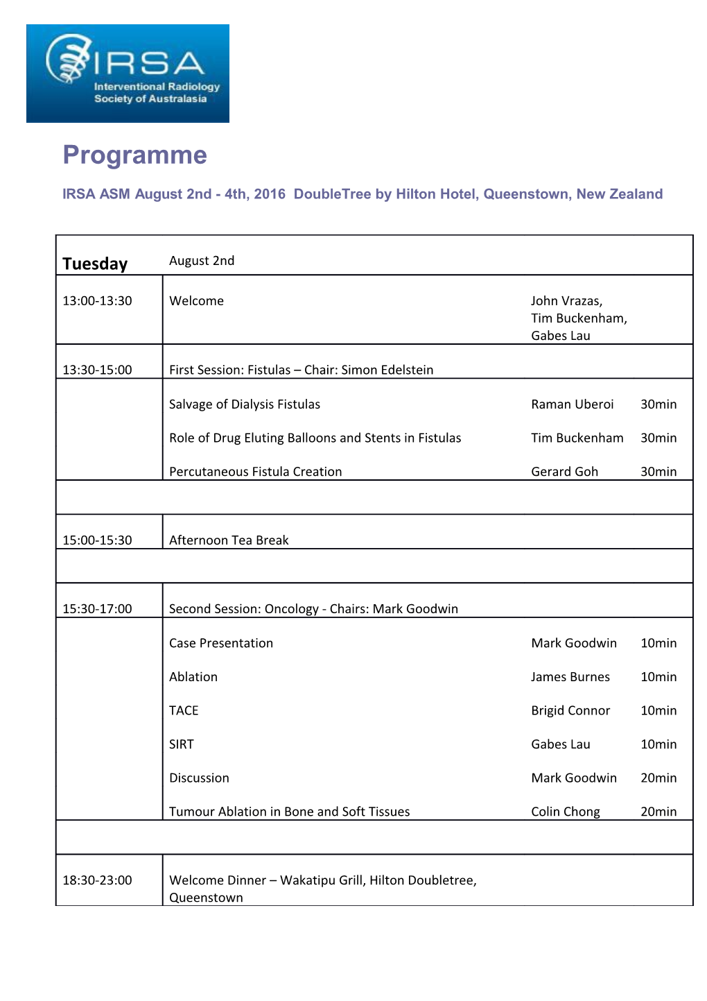 20160225 Draft IRSA Scientific Programme