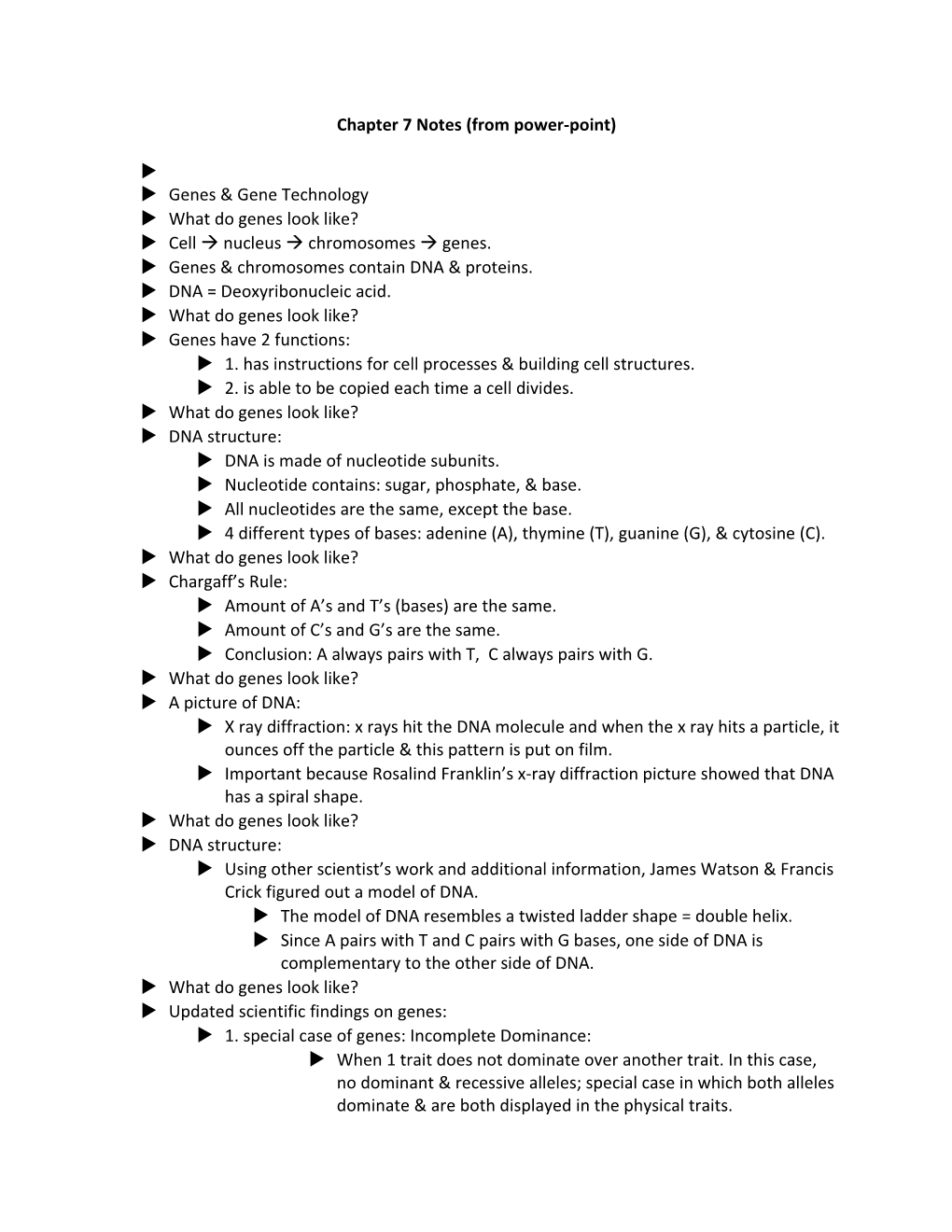 Chapter 7 Notes (From Power-Point)