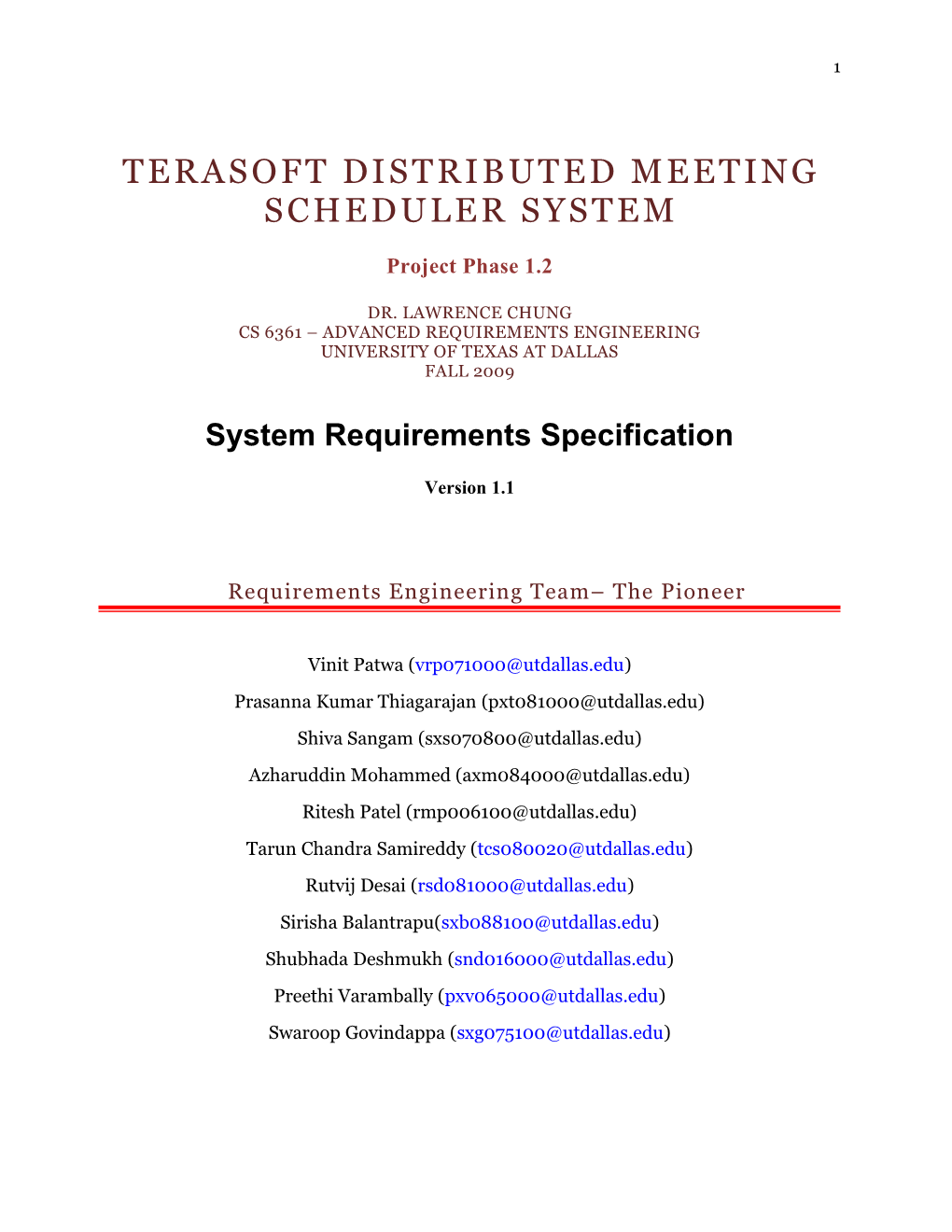 Terasoft Distributed Meeting Scheduler System