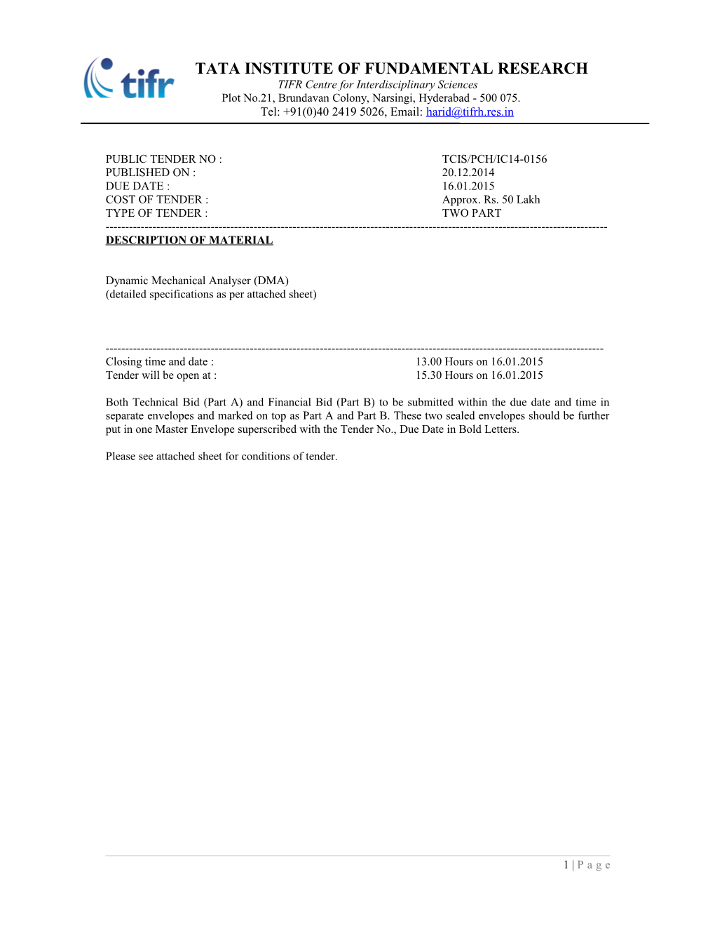 TA Instruments Q800 DMA Specifications