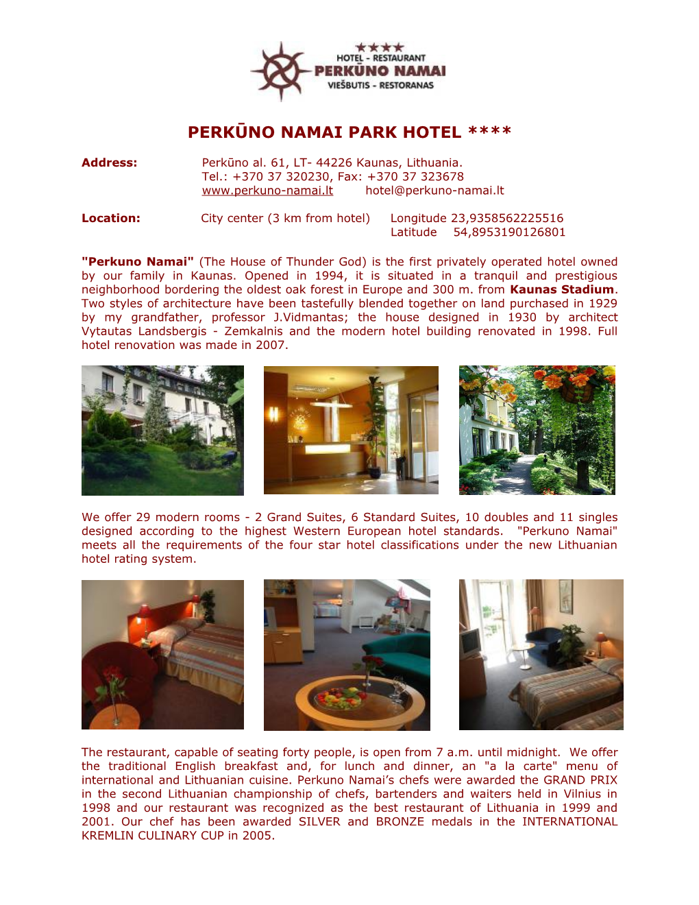Perkūno Namai Park Hotel