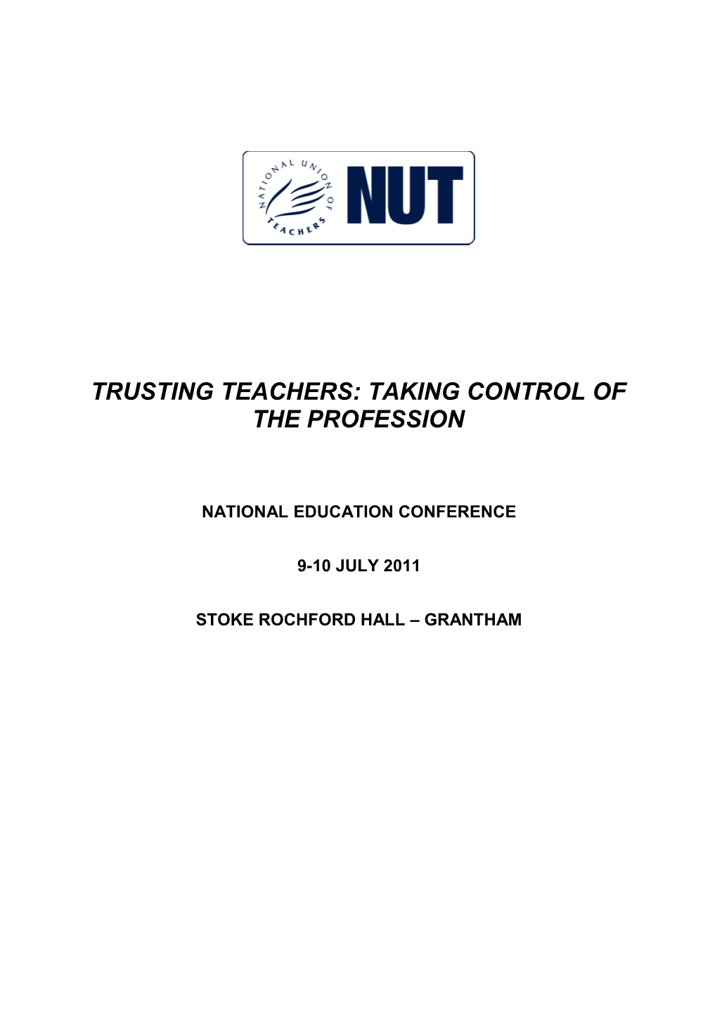Trusting Teachers: Taking Control of the Profession