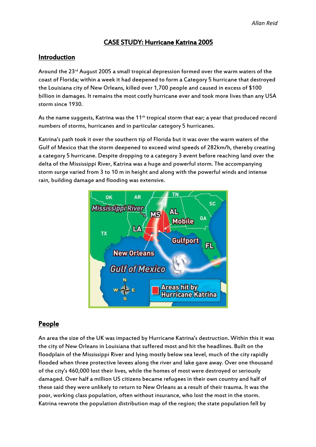 CASE STUDY: Hurricane Katrina 2005