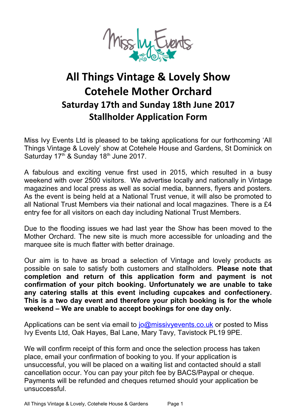 Allthings Vintage & Lovely Show