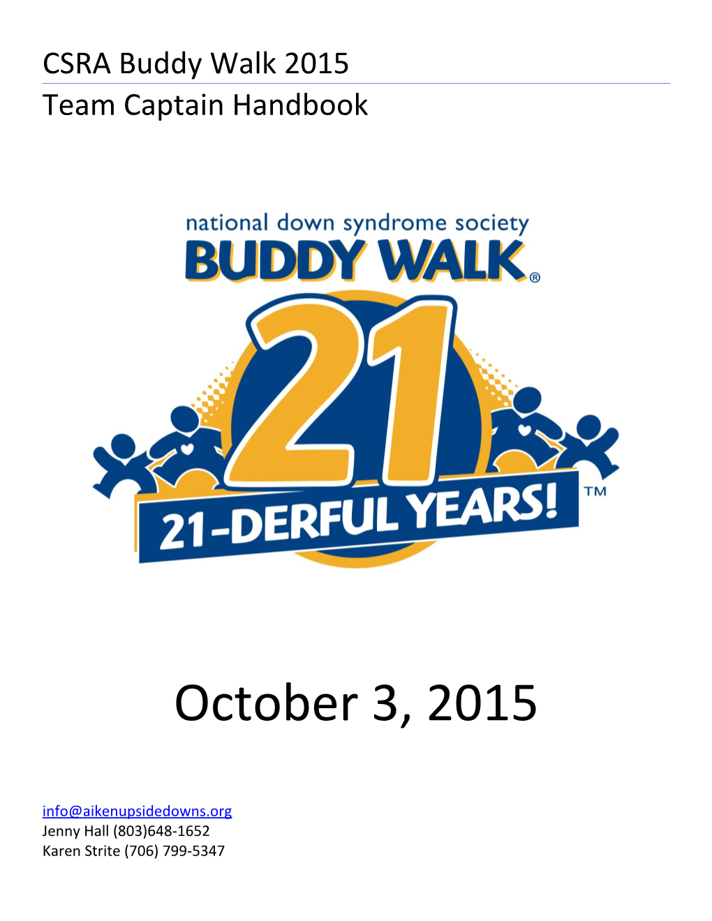 CSRA Buddy Walk 2015