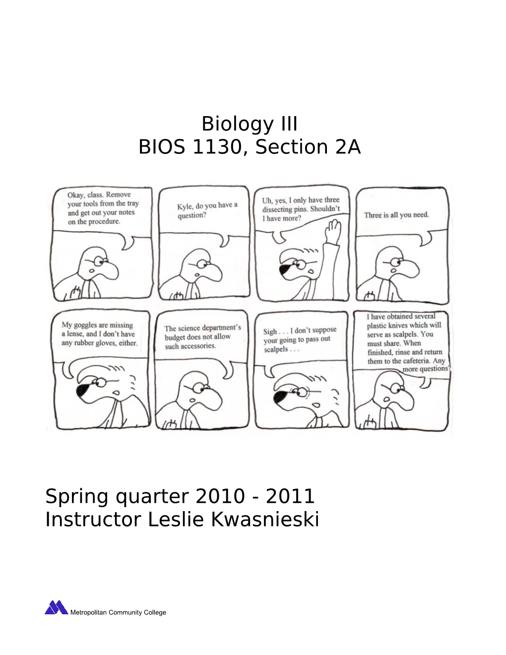BIOS 1130, Section 2A