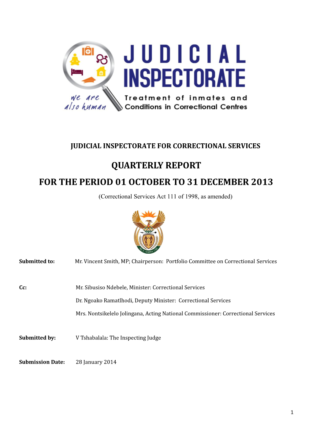 Judicial Inspectorate for Correctional Services