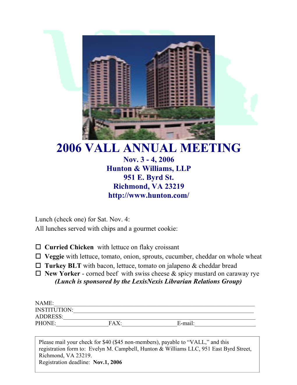 2006 Vall Annual Meeting