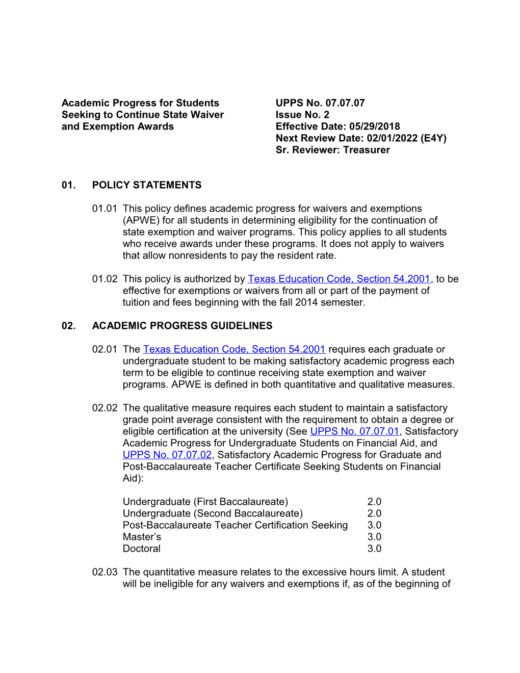 Academic Progress for Studentsupps No. 07.07.07