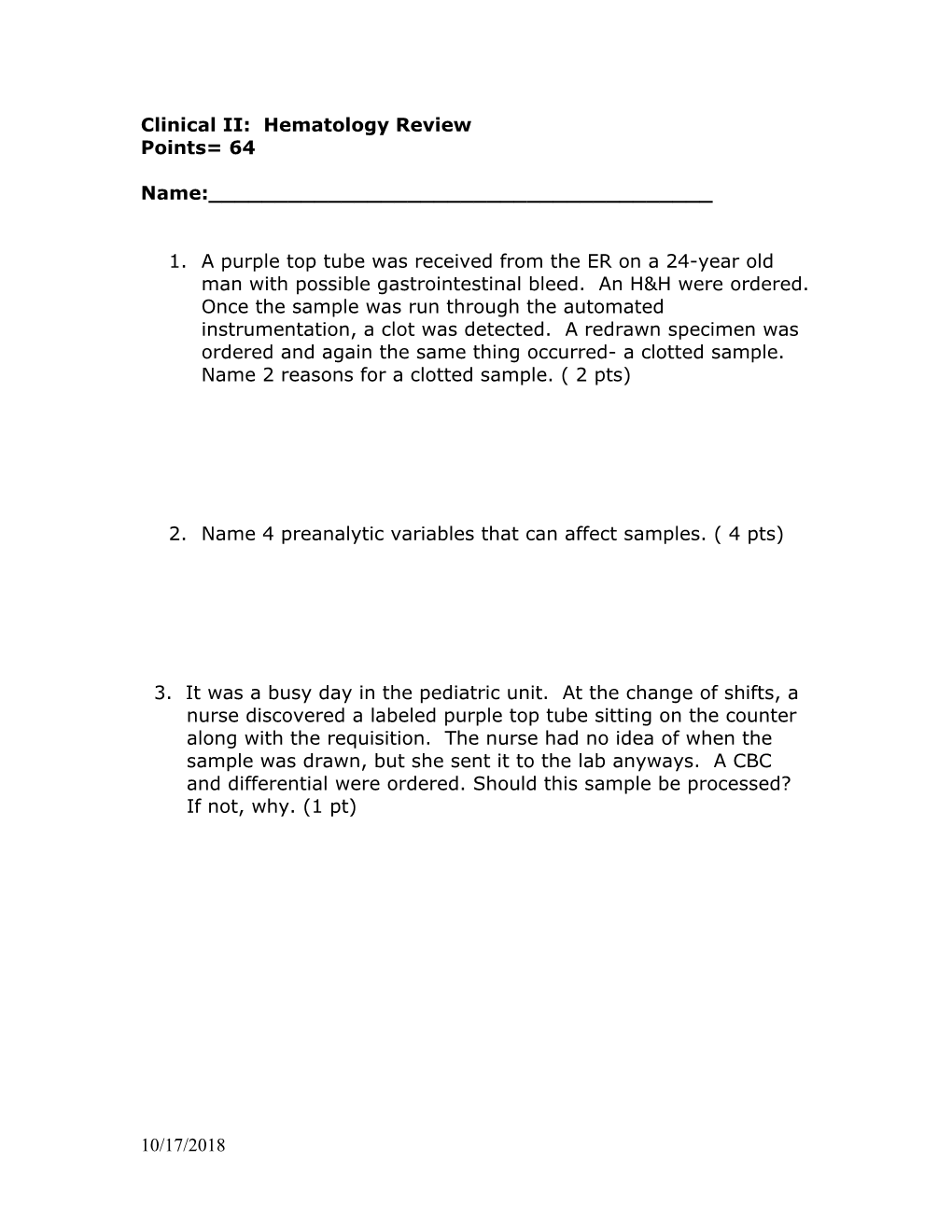 Hematology Clinical Review