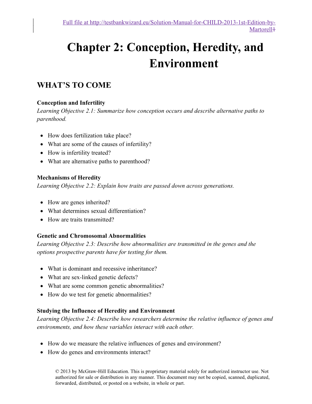 Chapter 3: Forming a New Life: Coneeption, Heredity and Environment