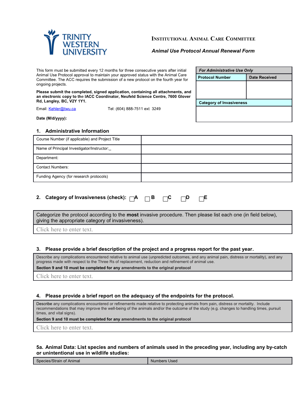 IACC AUP Annual Renewal Form