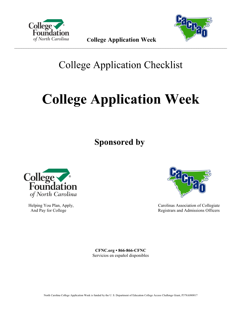 College Application Week